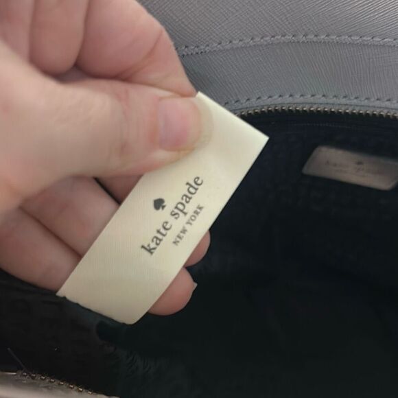 KATE SPADE Laurel Way Medium Dally Tote Bag Warm Beige/Black purse Saffiano Leat - Picture 6 of 9